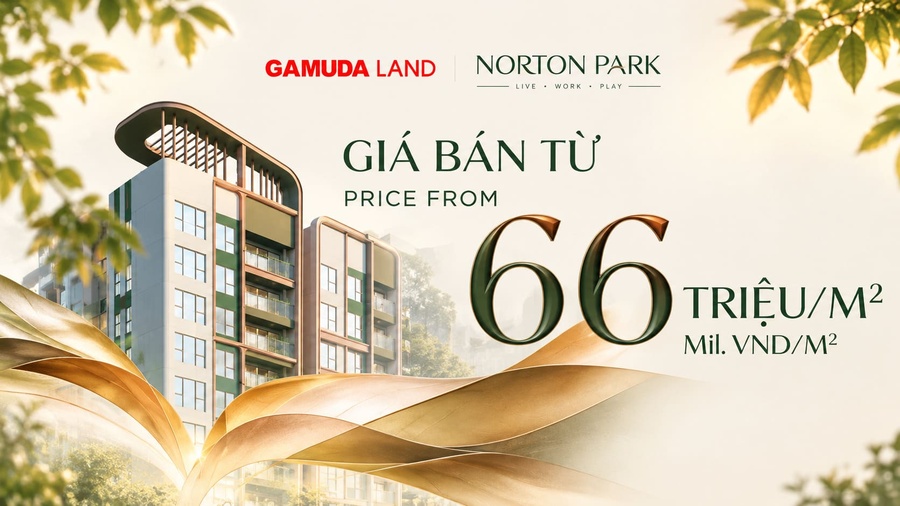 Giá bán căn hộ Norton Park Gamuda land - 66 triệu/m2 