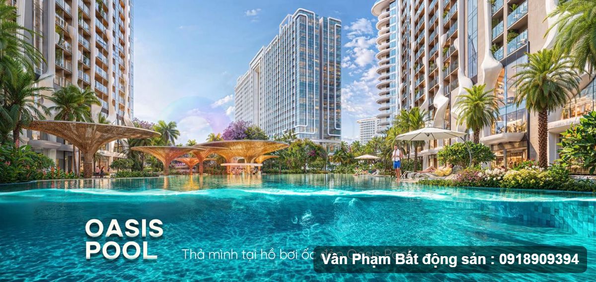 Hồ bơi tại dự án căn hộ nghỉ dưỡng Qtopia Phước Hải