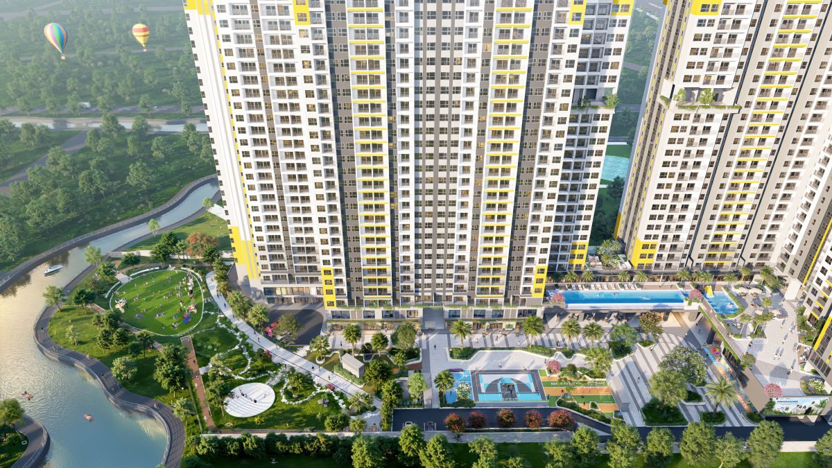 Phối cảnh dự án Bcons New Sky mặt tiền Quốc lộ 13