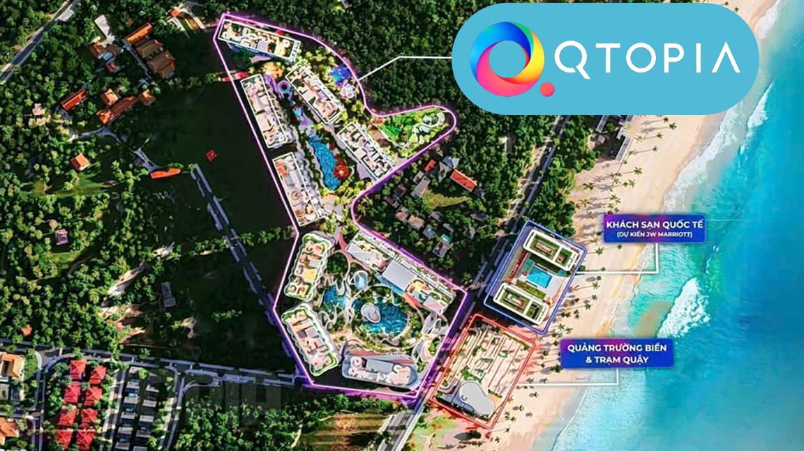Mặt bằng tổng thể dự án Qtopia Phước Hải nhìn từ trên cao Mặt bằng tổng thể dự án Qtopia Phước Hải nhìn từ trên cao