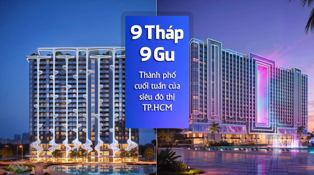Phối cảnh Qtopia Vũng Tàu về đêm với hệ thống đèn LED và hồ cảnh quan Phối cảnh Qtopia Vũng Tàu về đêm với hệ thống đèn LED và hồ cảnh quan