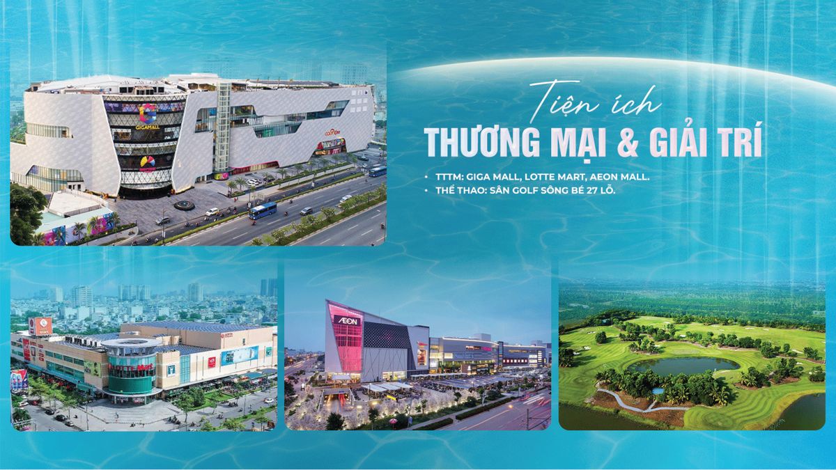 Trung tâm thương mại Gigamall, Lotte Mart, AEON Mall gần Serena Riverside
