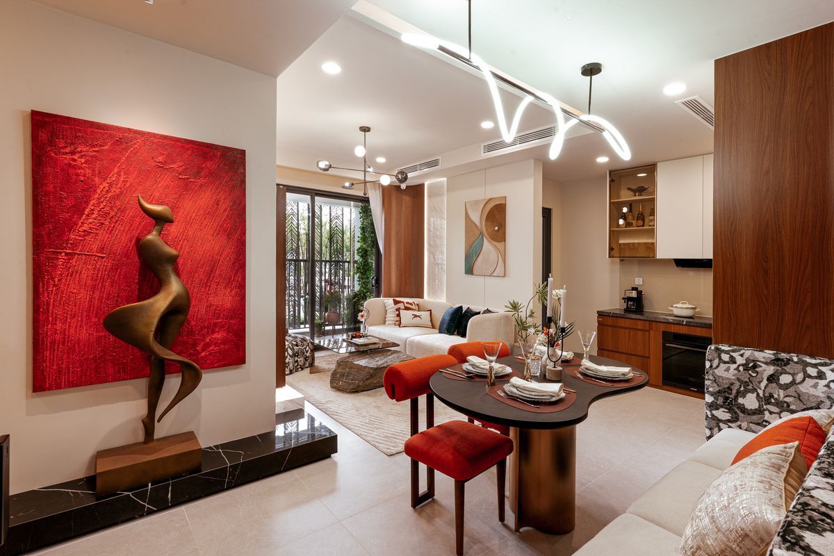Nhà mẫu căn hộ 2 phòng ngủ Serena Riverside