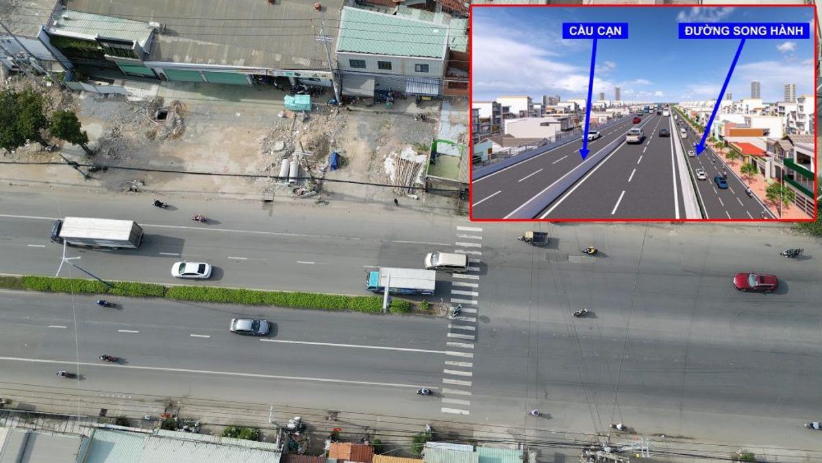 Quốc lộ 13 qua phường Lái Thiêu đang được mở rộng Quốc lộ 13 qua phường Lái Thiêu đang được mở rộng